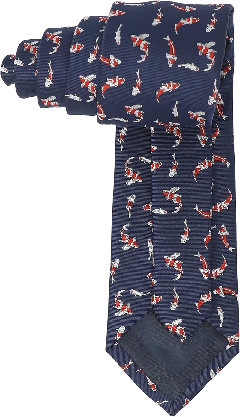MENDEPOT Animal Pattern Necktie With Gift Box Sea Animal Pattern Tie Father's Day Birthday Gift Tie - Image 4